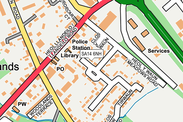 SA14 6NH map - OS OpenMap – Local (Ordnance Survey)