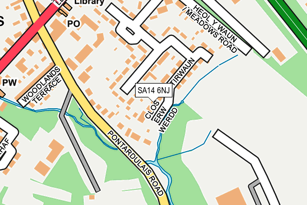 SA14 6NJ map - OS OpenMap – Local (Ordnance Survey)