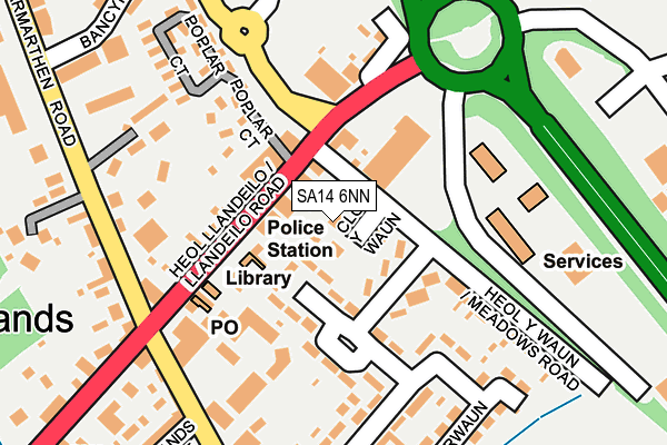 SA14 6NN map - OS OpenMap – Local (Ordnance Survey)