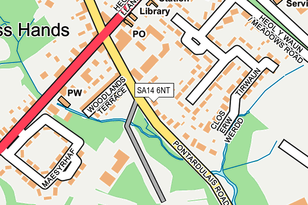 SA14 6NT map - OS OpenMap – Local (Ordnance Survey)