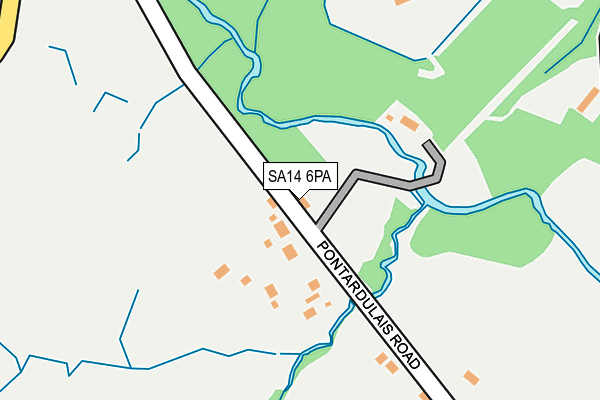 SA14 6PA map - OS OpenMap – Local (Ordnance Survey)