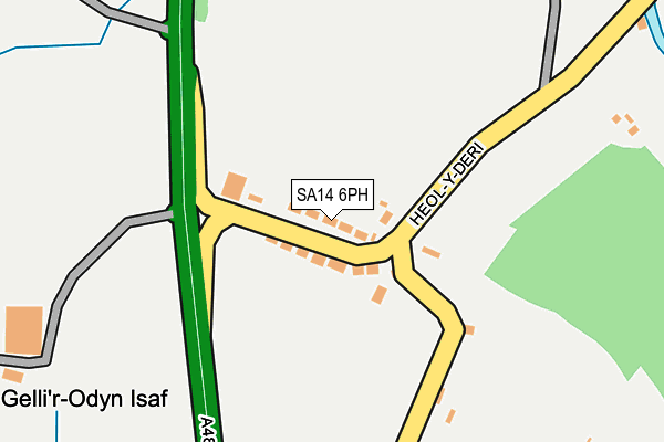 SA14 6PH map - OS OpenMap – Local (Ordnance Survey)