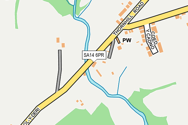 SA14 6PR map - OS OpenMap – Local (Ordnance Survey)