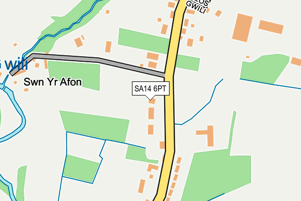 SA14 6PT map - OS OpenMap – Local (Ordnance Survey)