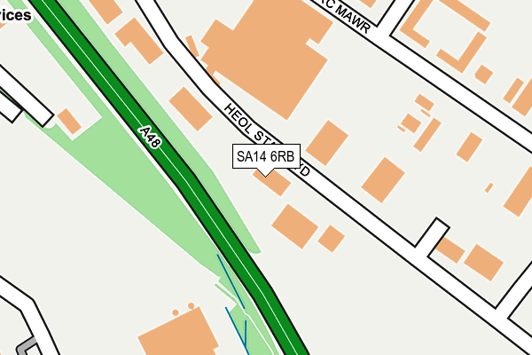 SA14 6RB map - OS OpenMap – Local (Ordnance Survey)