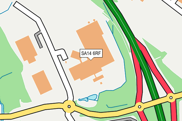 SA14 6RF map - OS OpenMap – Local (Ordnance Survey)