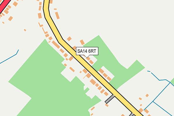 SA14 6RT map - OS OpenMap – Local (Ordnance Survey)