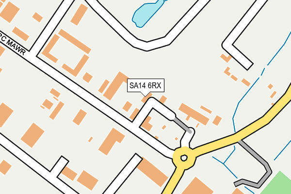SA14 6RX map - OS OpenMap – Local (Ordnance Survey)