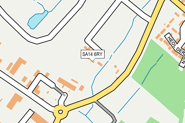 SA14 6RY map - OS OpenMap – Local (Ordnance Survey)