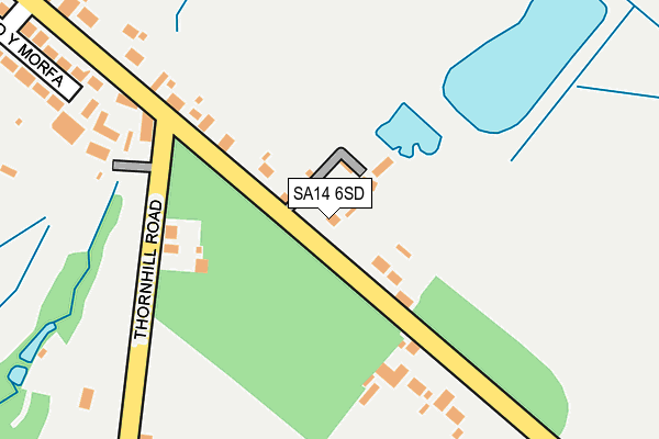 SA14 6SD map - OS OpenMap – Local (Ordnance Survey)