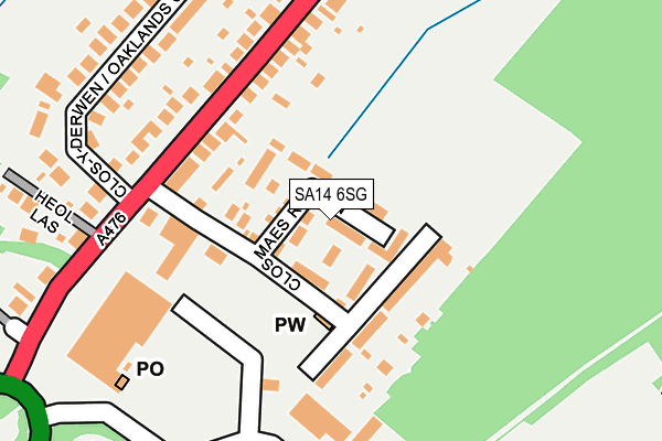 SA14 6SG map - OS OpenMap – Local (Ordnance Survey)