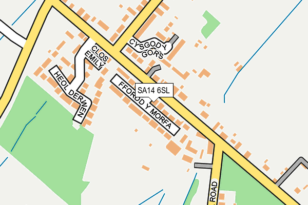 SA14 6SL map - OS OpenMap – Local (Ordnance Survey)