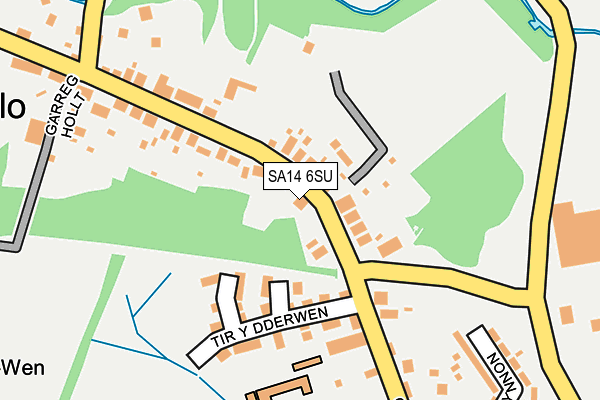 SA14 6SU map - OS OpenMap – Local (Ordnance Survey)