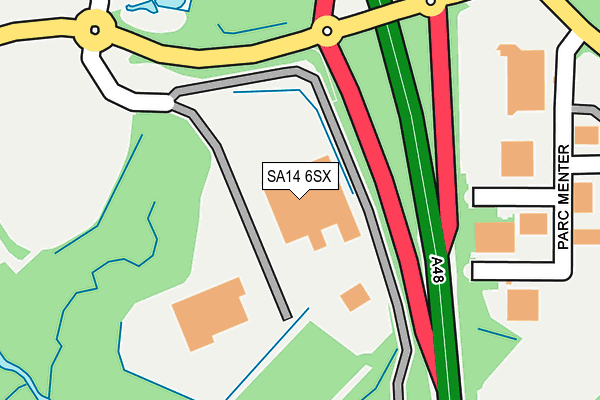 SA14 6SX map - OS OpenMap – Local (Ordnance Survey)