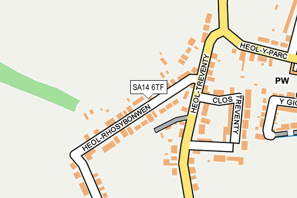 SA14 6TF map - OS OpenMap – Local (Ordnance Survey)