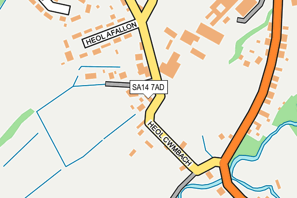 SA14 7AD map - OS OpenMap – Local (Ordnance Survey)