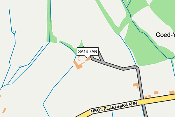 SA14 7AN map - OS OpenMap – Local (Ordnance Survey)