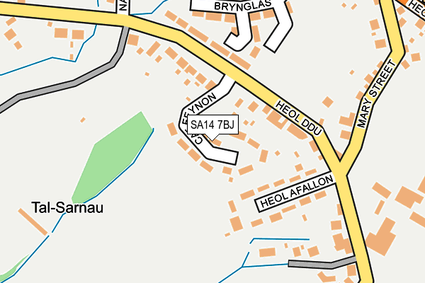 SA14 7BJ map - OS OpenMap – Local (Ordnance Survey)