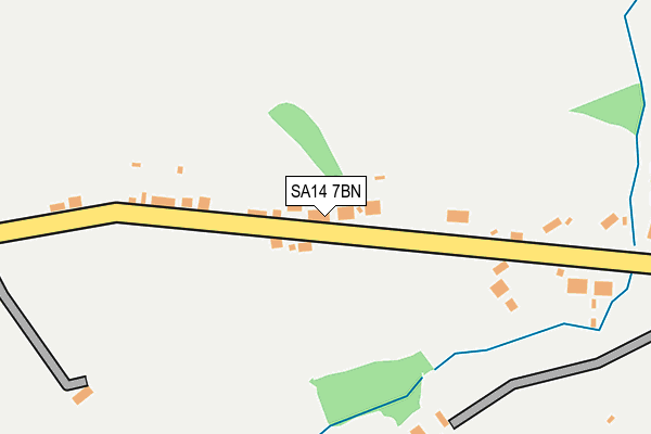 SA14 7BN map - OS OpenMap – Local (Ordnance Survey)
