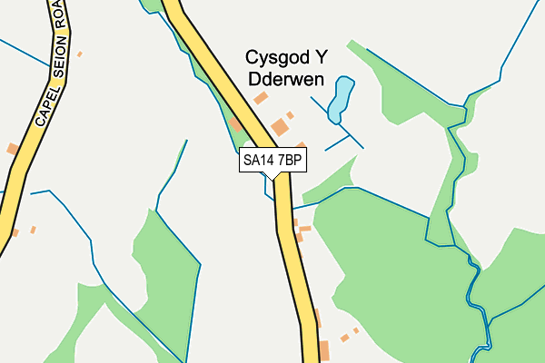 SA14 7BP map - OS OpenMap – Local (Ordnance Survey)