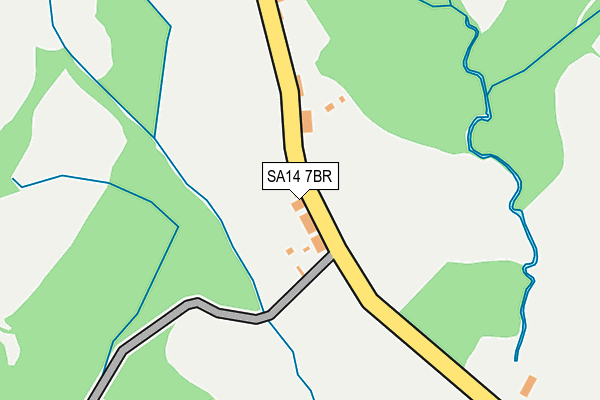 SA14 7BR map - OS OpenMap – Local (Ordnance Survey)