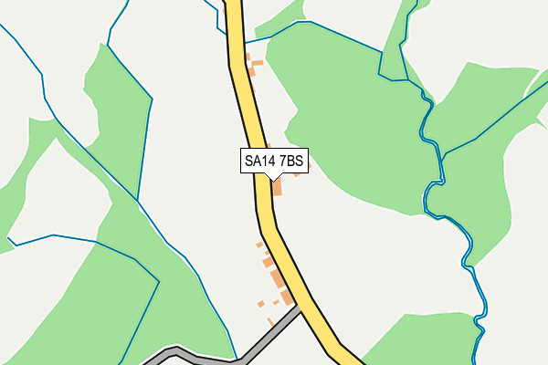 SA14 7BS map - OS OpenMap – Local (Ordnance Survey)