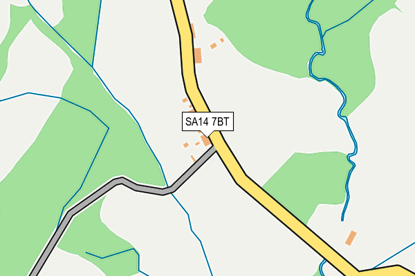 SA14 7BT map - OS OpenMap – Local (Ordnance Survey)