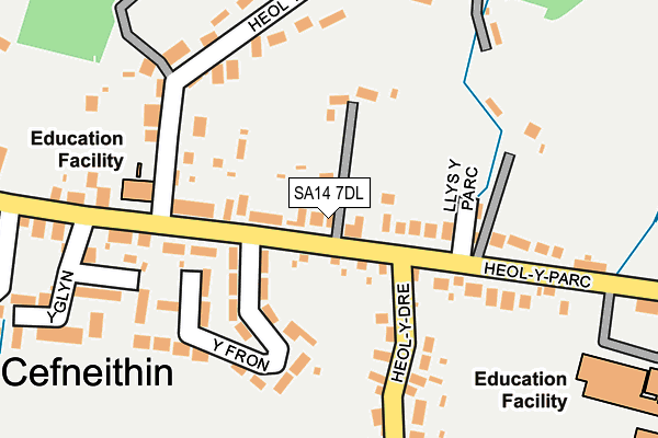 SA14 7DL map - OS OpenMap – Local (Ordnance Survey)