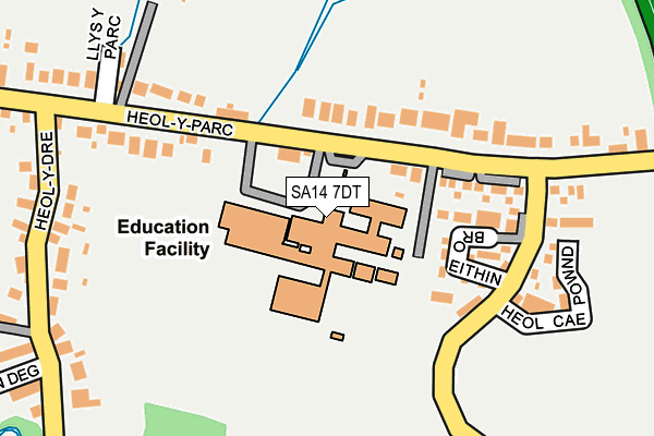 SA14 7DT map - OS OpenMap – Local (Ordnance Survey)