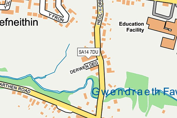 SA14 7DU map - OS OpenMap – Local (Ordnance Survey)