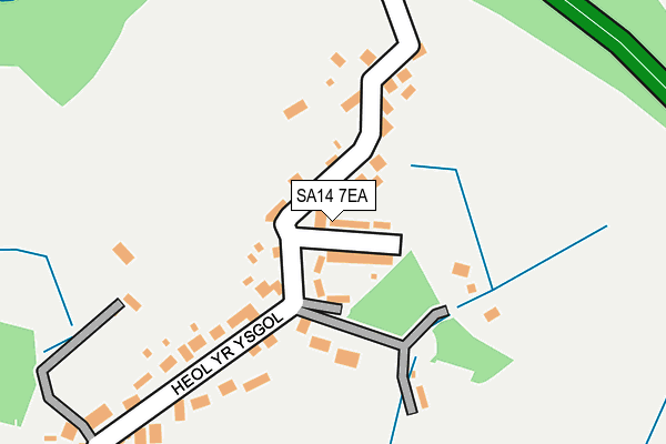 SA14 7EA map - OS OpenMap – Local (Ordnance Survey)