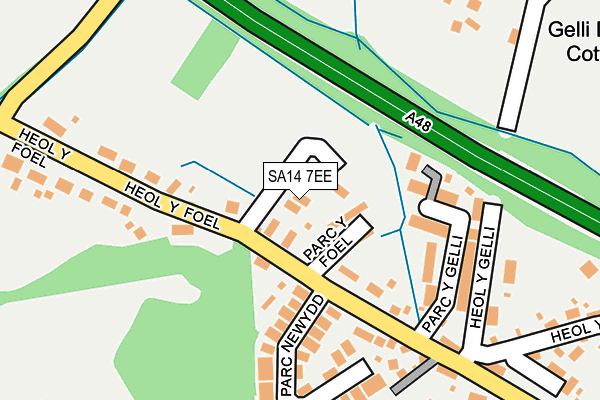 SA14 7EE map - OS OpenMap – Local (Ordnance Survey)