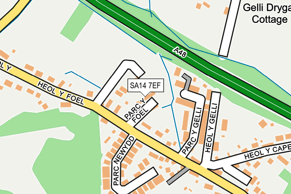SA14 7EF map - OS OpenMap – Local (Ordnance Survey)