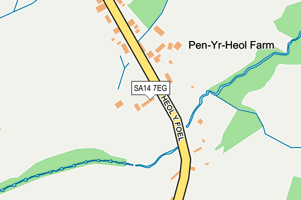 SA14 7EG map - OS OpenMap – Local (Ordnance Survey)