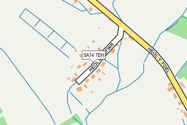 SA14 7EH map - OS OpenMap – Local (Ordnance Survey)