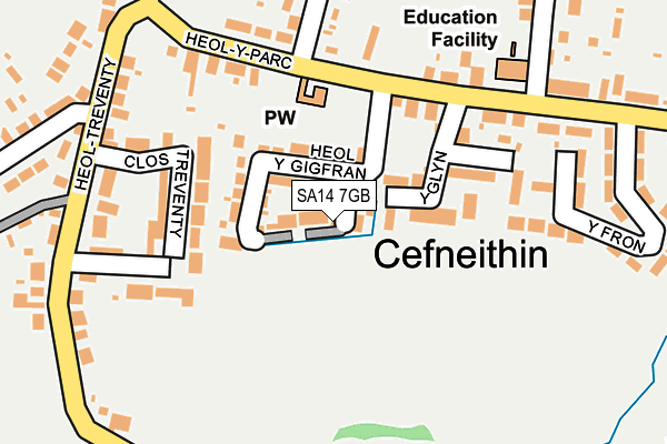 SA14 7GB map - OS OpenMap – Local (Ordnance Survey)