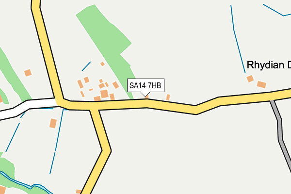 SA14 7HB map - OS OpenMap – Local (Ordnance Survey)