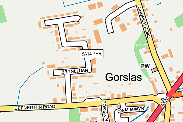SA14 7HR map - OS OpenMap – Local (Ordnance Survey)