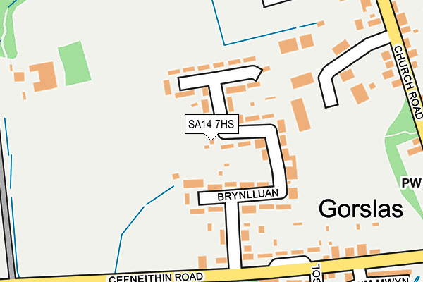 SA14 7HS map - OS OpenMap – Local (Ordnance Survey)