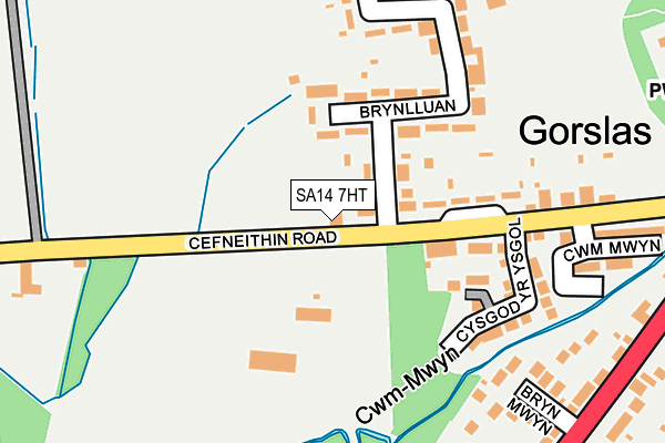 SA14 7HT map - OS OpenMap – Local (Ordnance Survey)