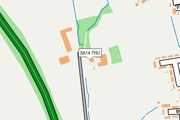 SA14 7HU map - OS OpenMap – Local (Ordnance Survey)