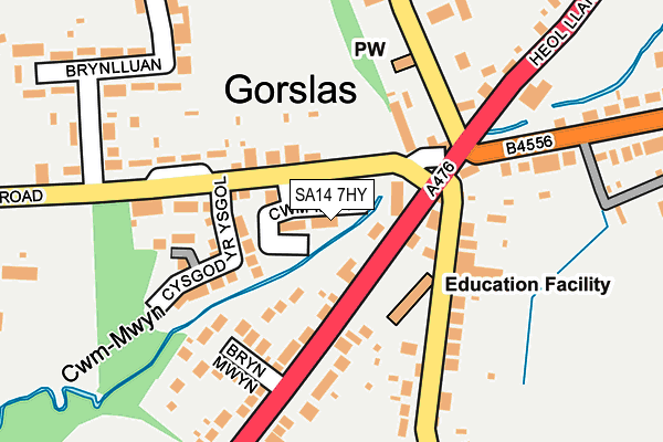 SA14 7HY map - OS OpenMap – Local (Ordnance Survey)