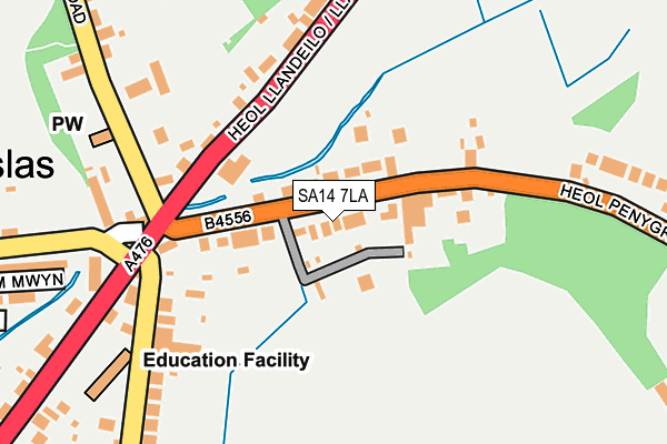 SA14 7LA map - OS OpenMap – Local (Ordnance Survey)