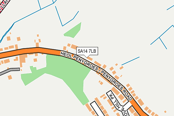 SA14 7LB map - OS OpenMap – Local (Ordnance Survey)