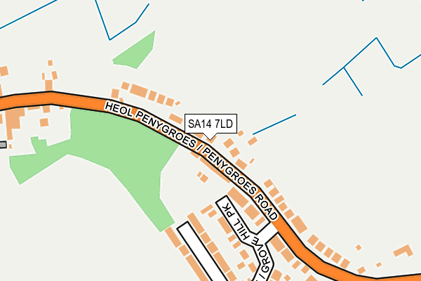SA14 7LD map - OS OpenMap – Local (Ordnance Survey)
