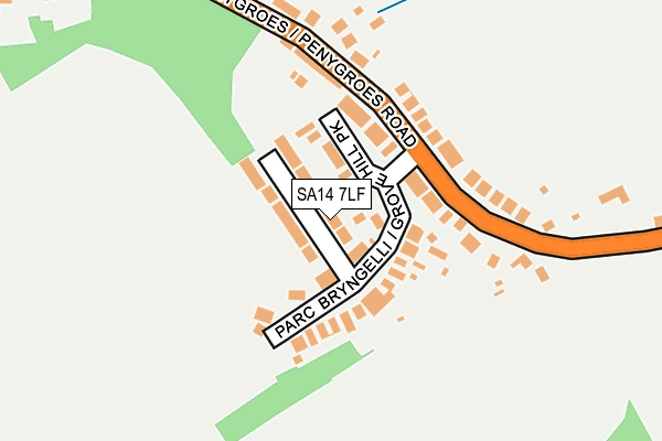 SA14 7LF map - OS OpenMap – Local (Ordnance Survey)