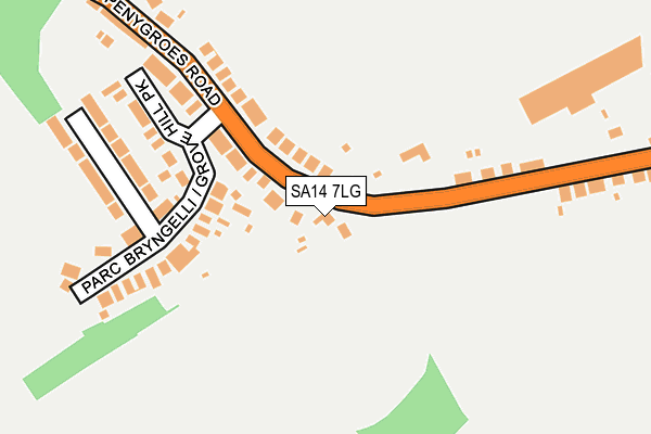 SA14 7LG map - OS OpenMap – Local (Ordnance Survey)