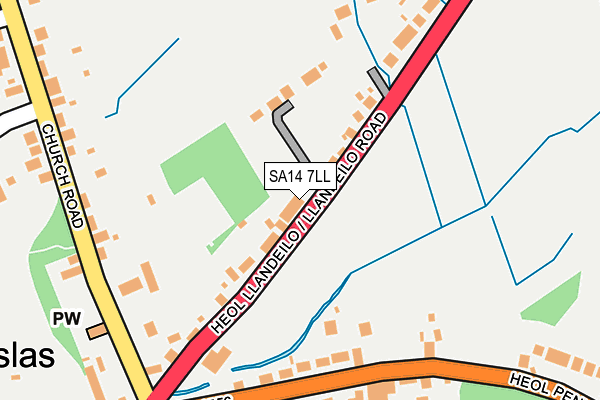 SA14 7LL map - OS OpenMap – Local (Ordnance Survey)