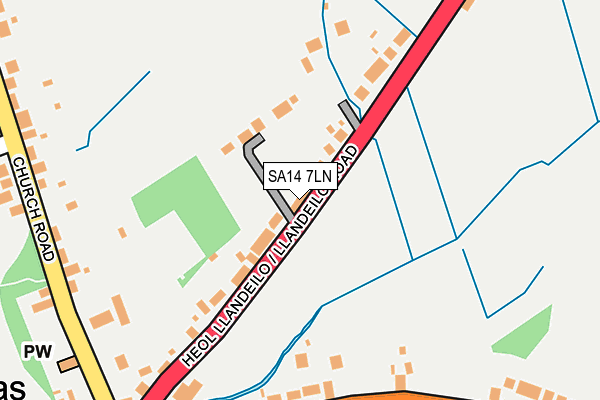 SA14 7LN map - OS OpenMap – Local (Ordnance Survey)
