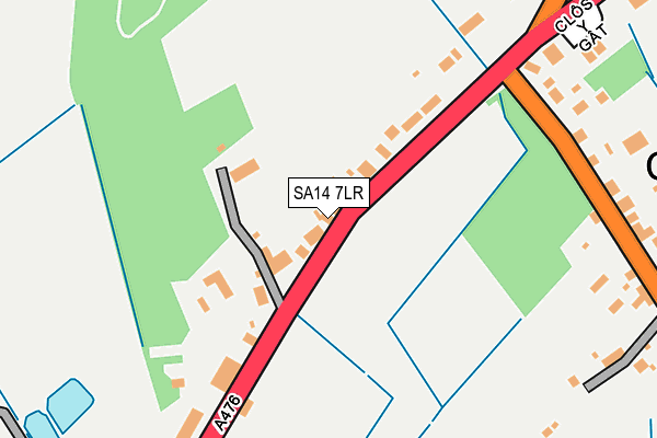 SA14 7LR map - OS OpenMap – Local (Ordnance Survey)